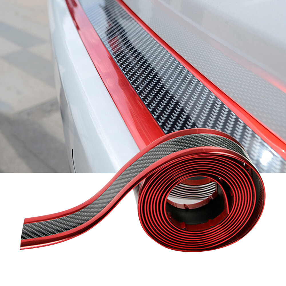 1M Carbon Fiber Car Door Plate Sill Scuff Cover Sticker Anti Scratch Accessories