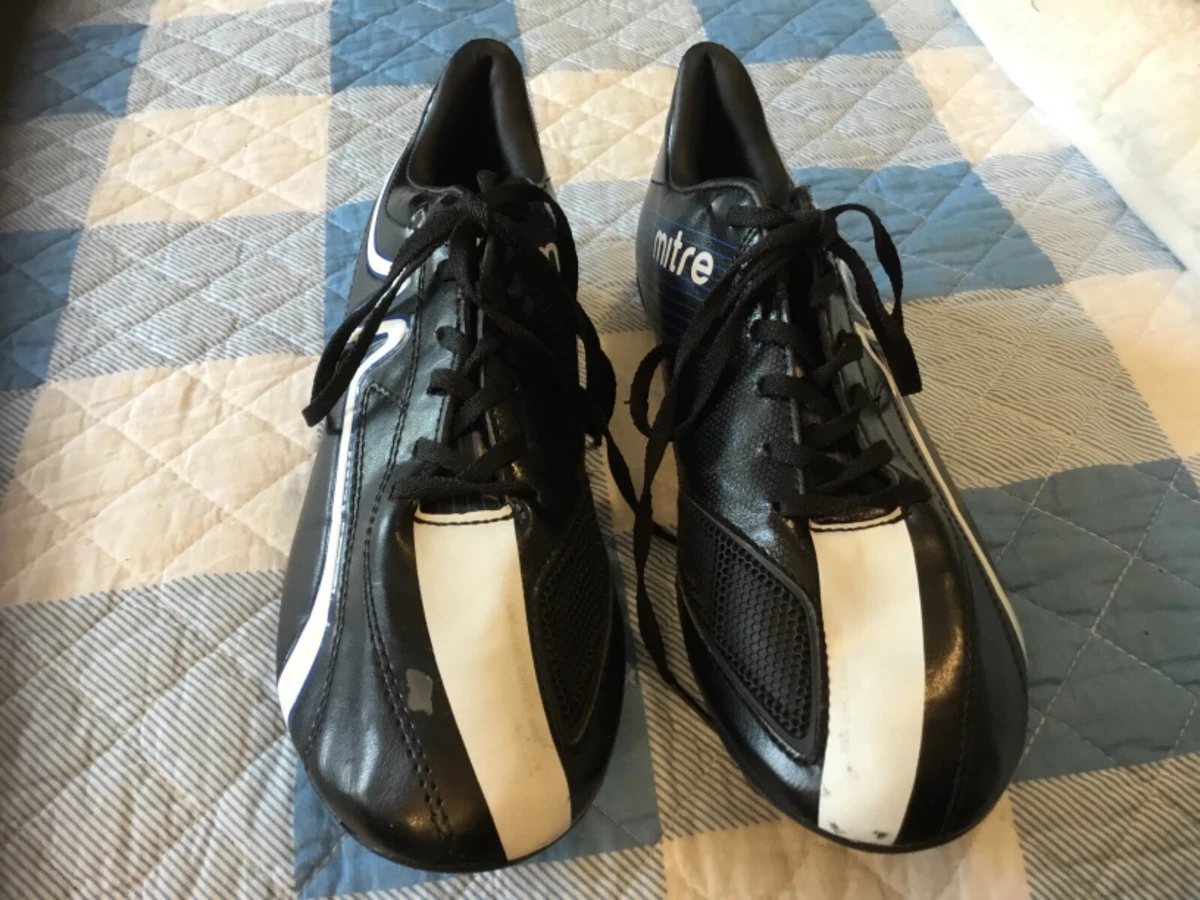 Mitre Shoes Mens 8.5 Soccer Cleats Football Boots Athletic Sport Black Leather Mens Mitre Soccer Cleats Size 5.5 Black & Silver | eBay main image 2