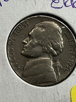 欠損ニキ 1956 Jefferson Nickel No Mint Mark Face Errors Collectible | eBay