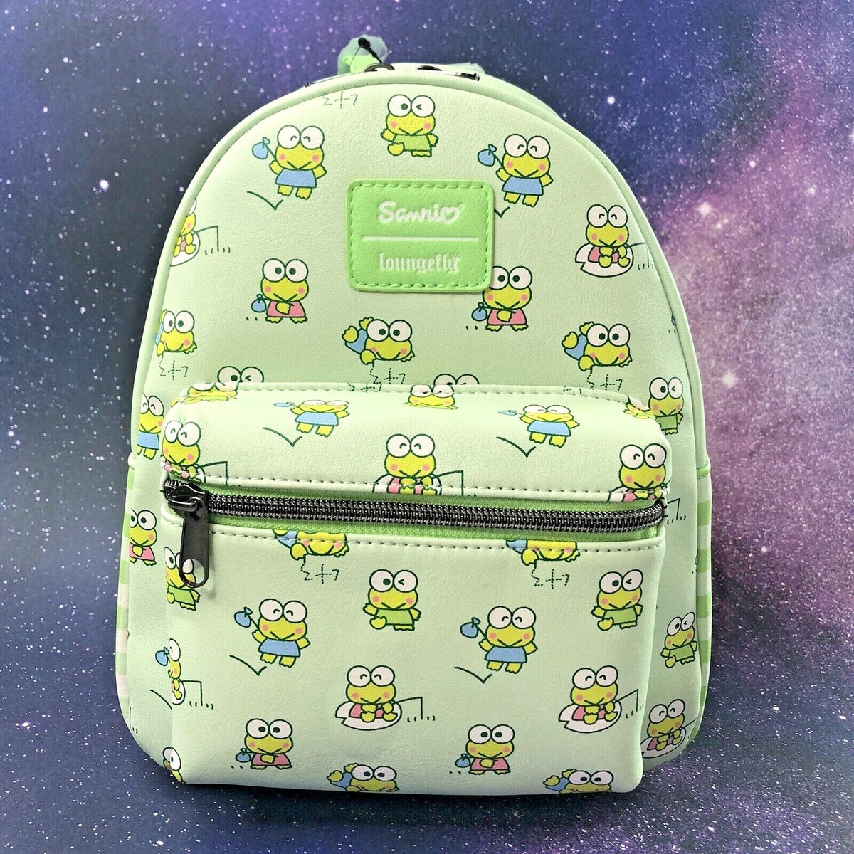 Loungefly Keroppi Green Gingham Mini Backpack New with Tags Loungefly Keroppi Gingham mini backpack rare | Mercari main image 4