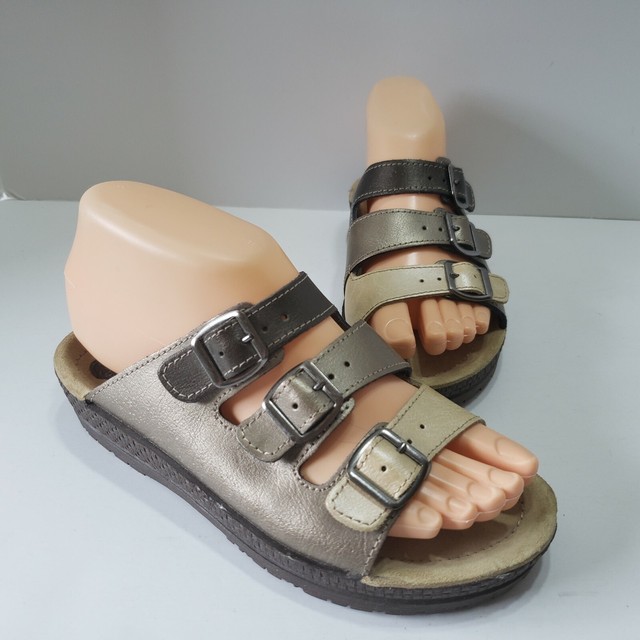 tan and gold sandals