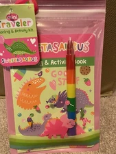 Ooly Mini Traveler Coloring & Activity Kit Sweetasurus