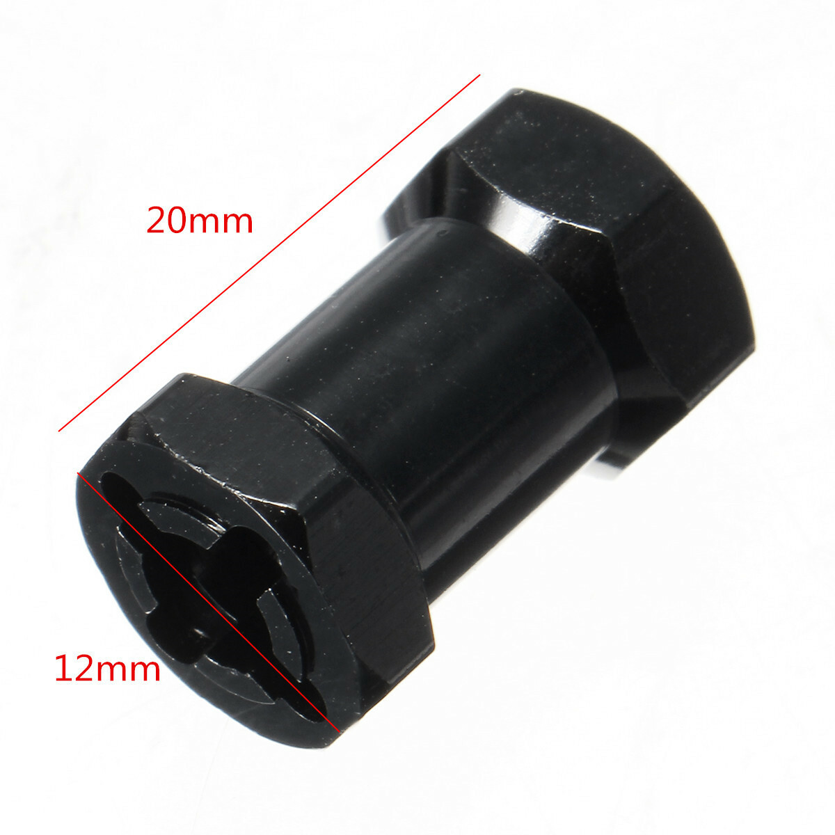 4PCs Extended Wheel Hex Hub Upgrade Parts RC 1/10 Model Car Aluminum Alloy Black