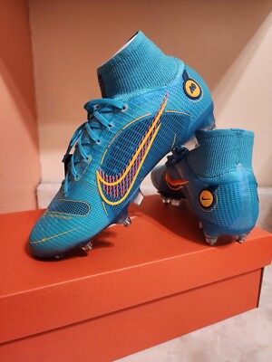 Men's Size 7 Nike Superfly 8 Elite SG-PRO AC Blue Soccer Cleats