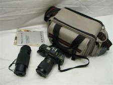 Canon T70 SLR 35mm Film Camera w/28-70mm/80-200mm ProSpec Lens Case T-70