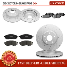 Front Rear Disc Rotors Ceramic Brake Pads For Nissan 350Z 370Z Infiniti G35 G37