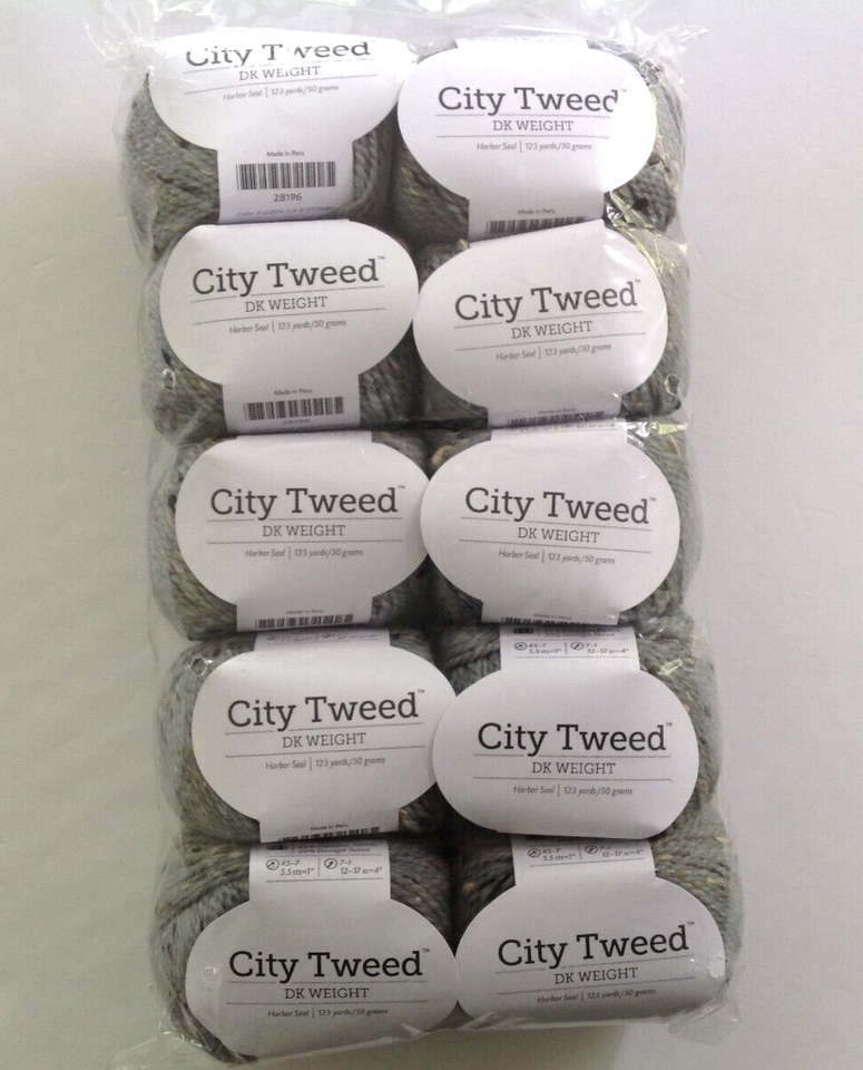 Knit Picks City Tweed DK Weight Yarn Harbor Seal Grey Wool, Alpaca
