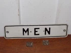 Vintage Men Embossed Aluminum Metal Sign