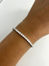 3mm Moissanite Tennis Bracelet 925 Sterling Silver 6" Bracelet