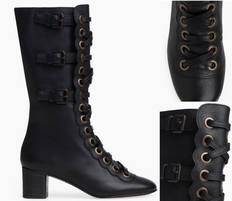 CHLOÉ Orson Iconic Rare Calf Ankle Boots Ochre Delight Stiefel Schuhe Shoes 39,5