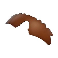 Walleva Brown Vented Polarized Replacement Lenses for Oakley M Frame Sweep