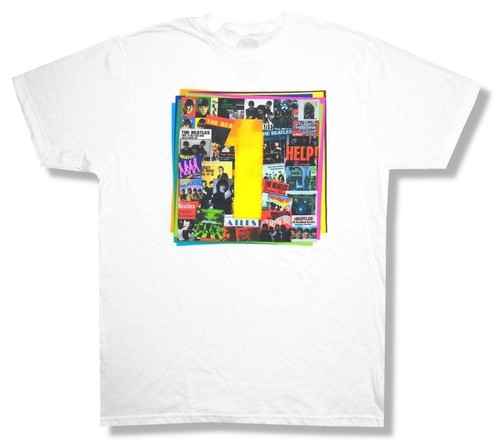 Cover Collage White Adult T Shirt 