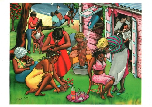 Postcard The Beauty Salon Reproduction Of Mounette Radot Original Painting