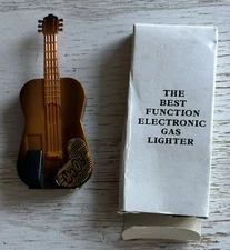 NEW RARE Vintage 1980’s Rock Guitar Electronic Gas Lighter. READ DESCRIPTION!