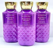 3-Pack Bath Body Works WINTERBERRY WONDER Luxe Faceted Body Lotion 8 fl.oz