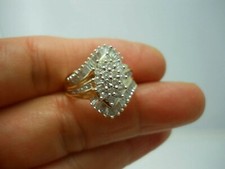 2Ct Round Cut Lab-Created Diamond Engagement Cluster Ring 14K Yellow Gold Plated
