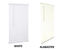 Living Accents Cordless Mini-Blinds Vinyl 1" - White or Alabaster Color