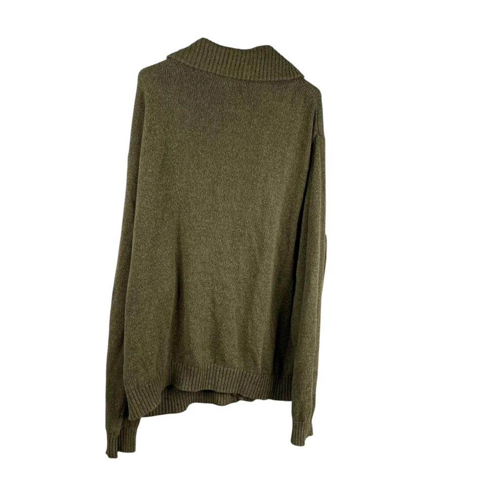 Cárdigan Suéter Chaps Para Hombre Verde Talla XXL Chal Cuello Cresta Abuelo Gran Tamaño Foto 2 de 4