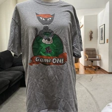 Port And Company Gray Game On Double Sided T Shirt Size Large