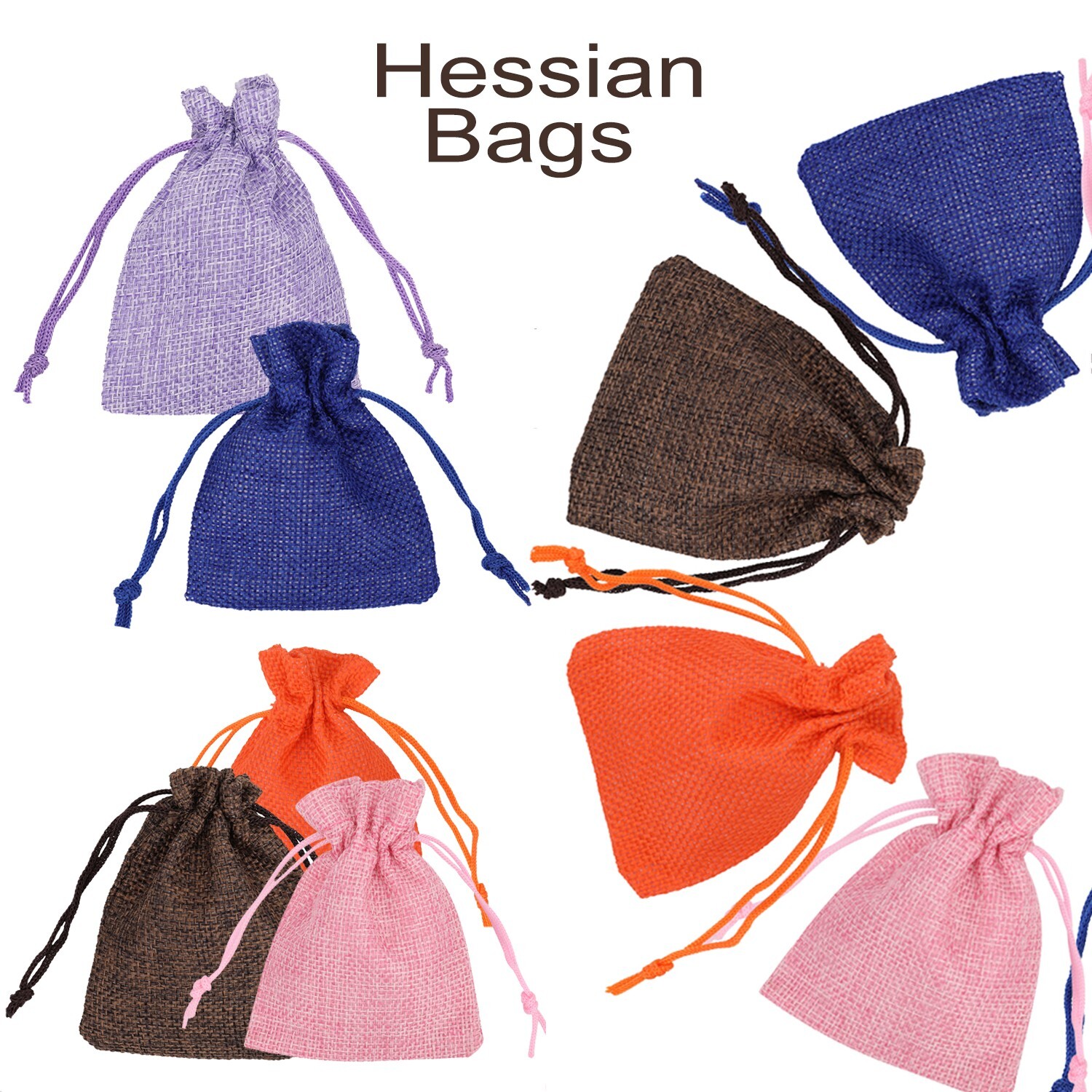 Bolsas De Yute Con Cuerda Para Regalos De Boda, Joyería, Dulces 10-50 Piezas