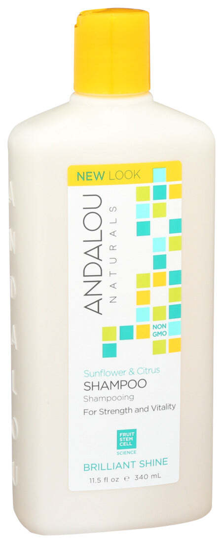 Шампунь Andalou Naturals Brilliant Shine с подсолнухом и цитрусовыми по 1 штуке по 11,5 унций