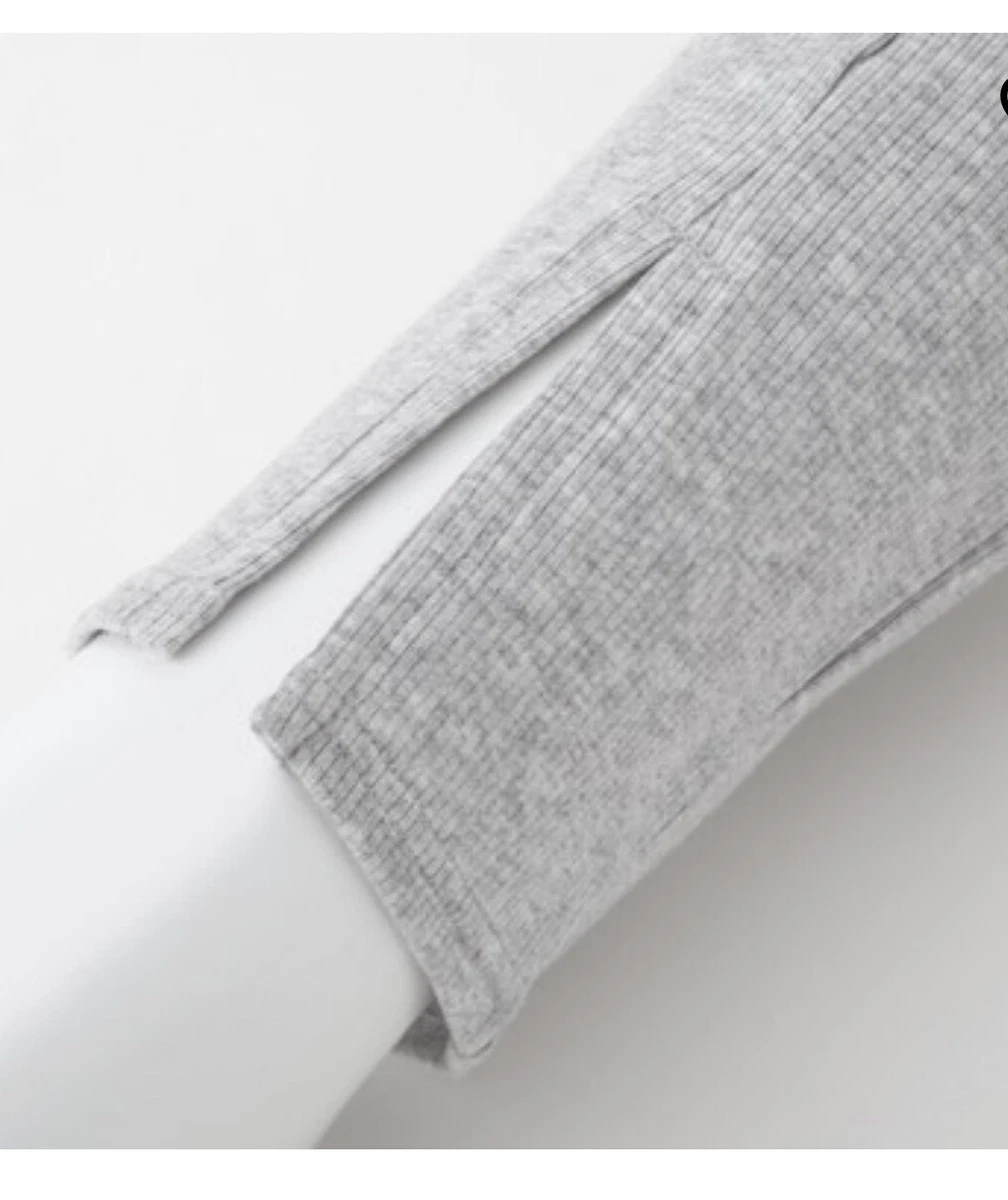 NWT unopened UNIQLO Women Grey Ribbed Slit Leggings Size L eBay
