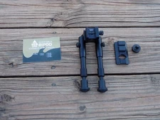 UTG TL-BP28S Shooters Bipod 6.2"-6.7" 1913 Picatinny & Swivel Stud Mount adapter