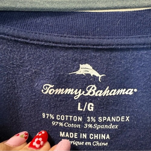 Tommy Bahama Women's Lightweight Pullover Sweatshirt Embroidered Pineapple Navy - Picture 4 of 7