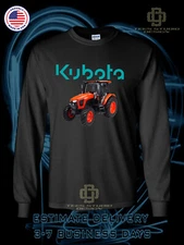 New Kubota Tractor Logo Men's T-Shirt American Long Sleeve Dotees T-Shirt