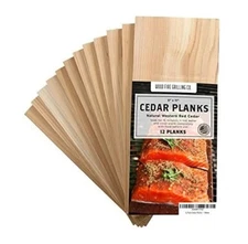 12 Pack Cedar Planks for Grilling Salmon and More - Sourced and Made in The USA