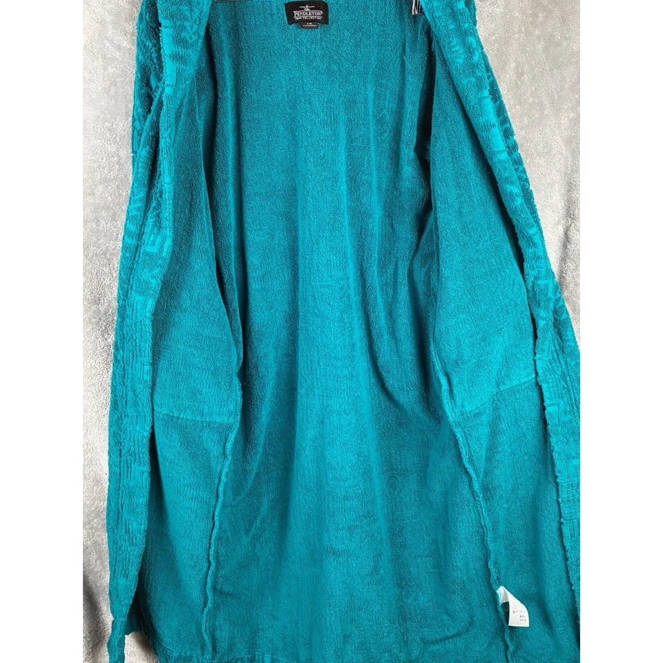 Pendleton Chief Joseph Robe Unisex S/M Turquoise Aztec 100% Cotton Terry Lounge - Image 4 of 4