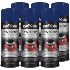 Duplicolor DE1606 (6-Pack), Engine Enamel Paint, Ford Dark Blue, 12 oz Aerosol