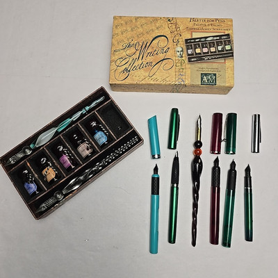 Lot Calilgraphy Set Palette For Pens Writing Collection Authentic Models Boxed