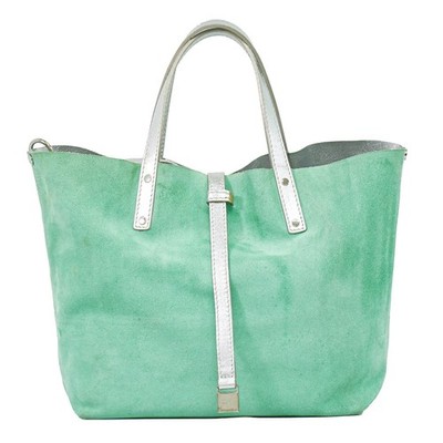 TIFFANY & Co. Reversible Suede Tote Handtasche Tiffany Blau Silber