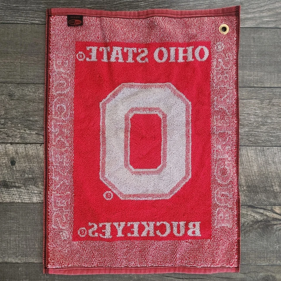 Винтажное полотенце для гольфа Ohio State Buckeyes 16x22 Block O сделано в США - Изображение 4 из 4
