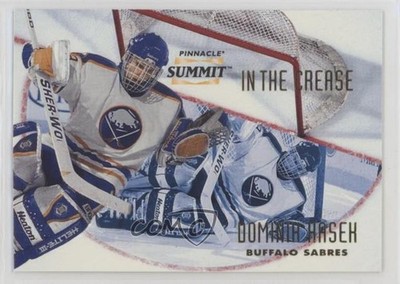 1996-97 Pinnacle Summit in the Crease 5462/6000 Dominik Hasek #14 HOF 1e15