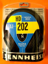 SENNHEISER HD 202 DJ Headphones, Powerful Sound/ Bass Response, NEW/SEALED 