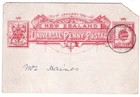 New Zealand 1901 Universal Penny Postage Postcard & Cover Cut-out FDC