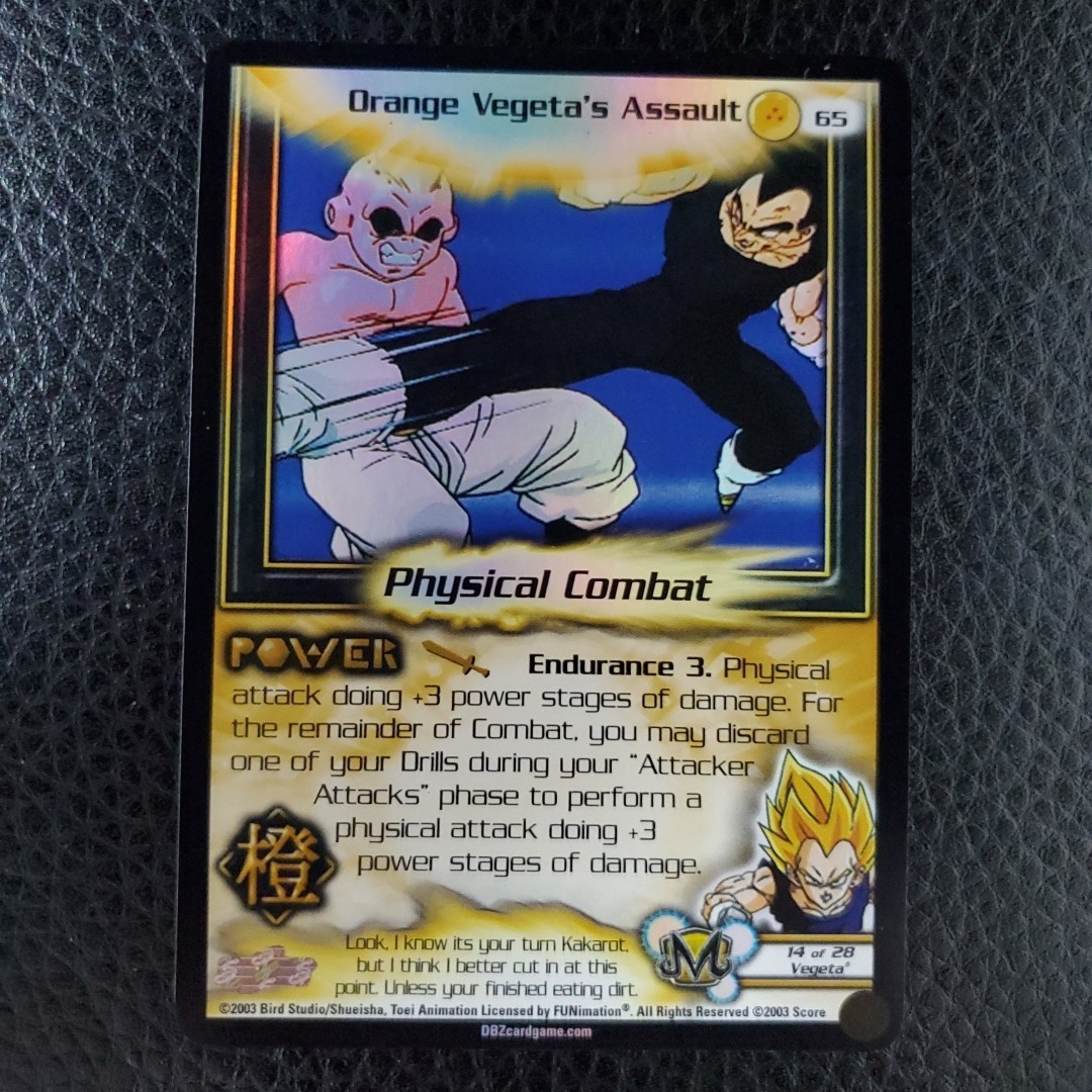 NM Orange Vegeta's Assault 65 Foil Kid Buu Dbz Dragon Ball Z Ccg Score