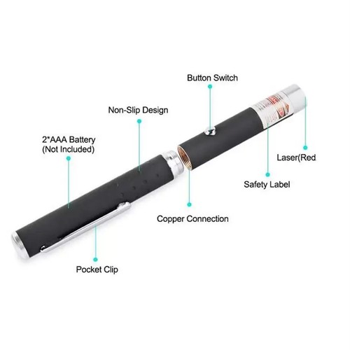 POINTEUR LASER VERT 10KM PUISSANT 1mW STYLO LONGUE PORTEE - Zdjęcie 3 z 4