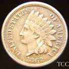1862 INDIAN HEAD CENT ~  BEAUTIFUL ORIGINAL 1c PENNY COIN ~ TCC
