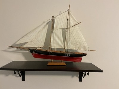 Hand Made Wooden Model Ship Of A Merchant Schooner 1840 To 1878