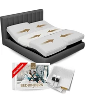 BedBinders Twin XL Bed Connector – Mattress Gap Filler & Strap Kit for King Bed