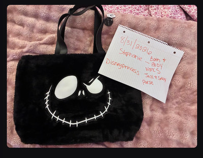 Disney Nightmare Before Christmas Jack Skellington Large Black Tote Bag