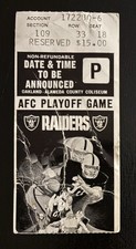 1976 Oakland Raiders Playoff Ticket Stub