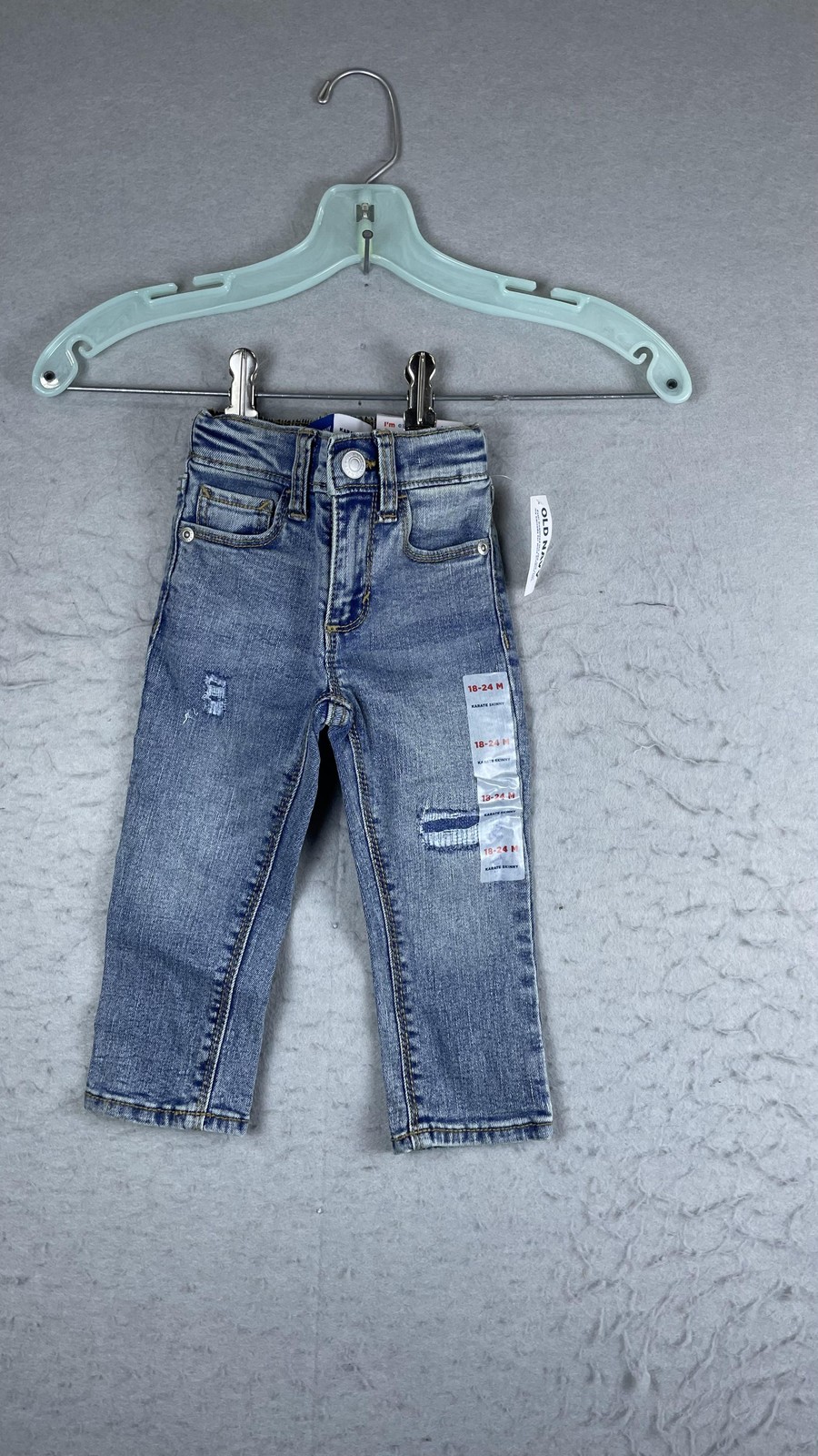 Boys 18-24 Months Blue Karate Skinny Adjustable Waist Stretc