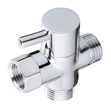 Solid Brass 3Way G1/2 Shower Diverter Valve Chrome Plated Arm Splitter