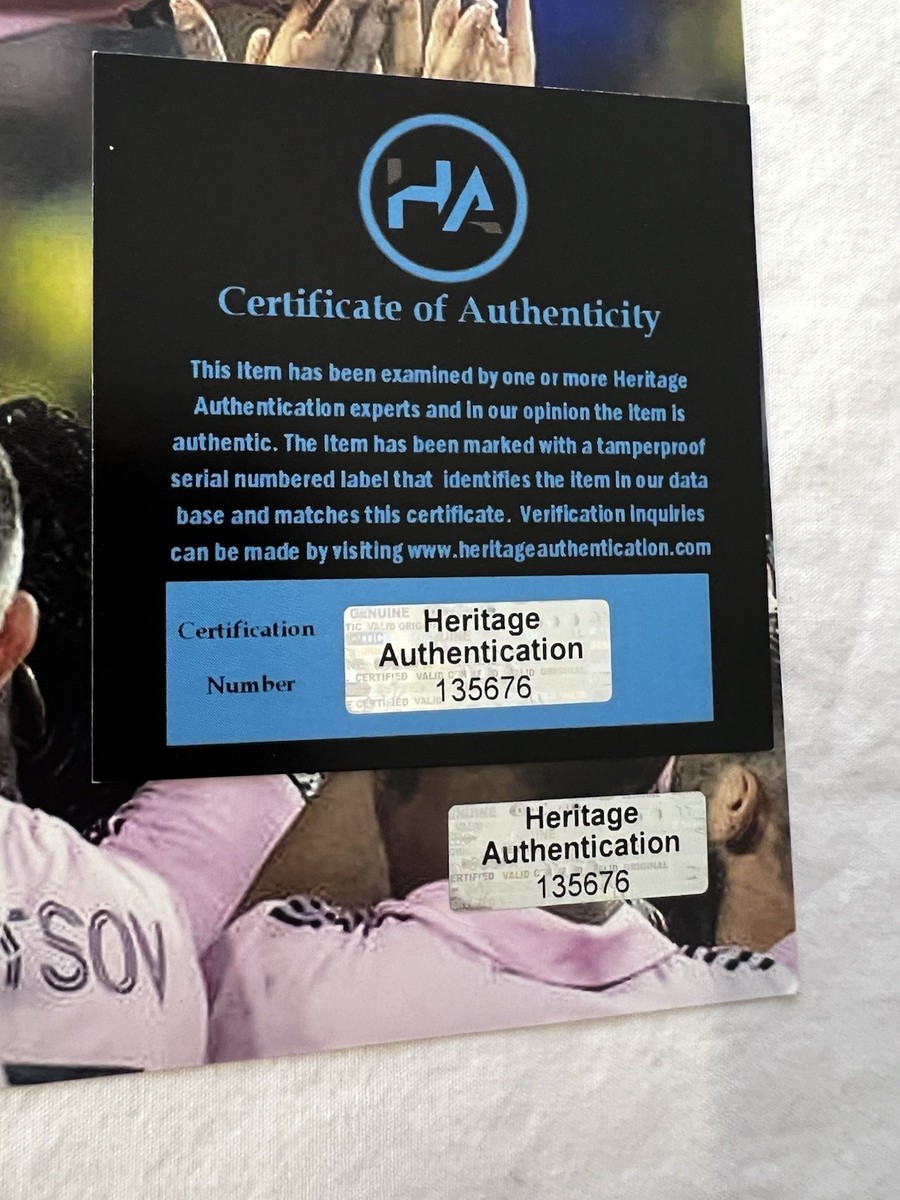 Photo 8×10 autographiée par Lionel Messi, FC Inter Miami