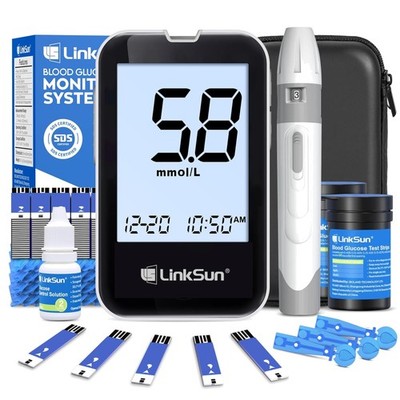 Blutzuckermessgerät mit Teststreifen Lanzetten Kontrolllösung Diabetes kaufen