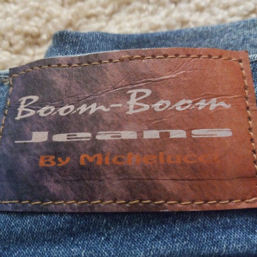 Vtg Boom-Boom Mamao Verde Michelucci Jeans crocheted Boot cut 30/31 - Picture 3 of 10